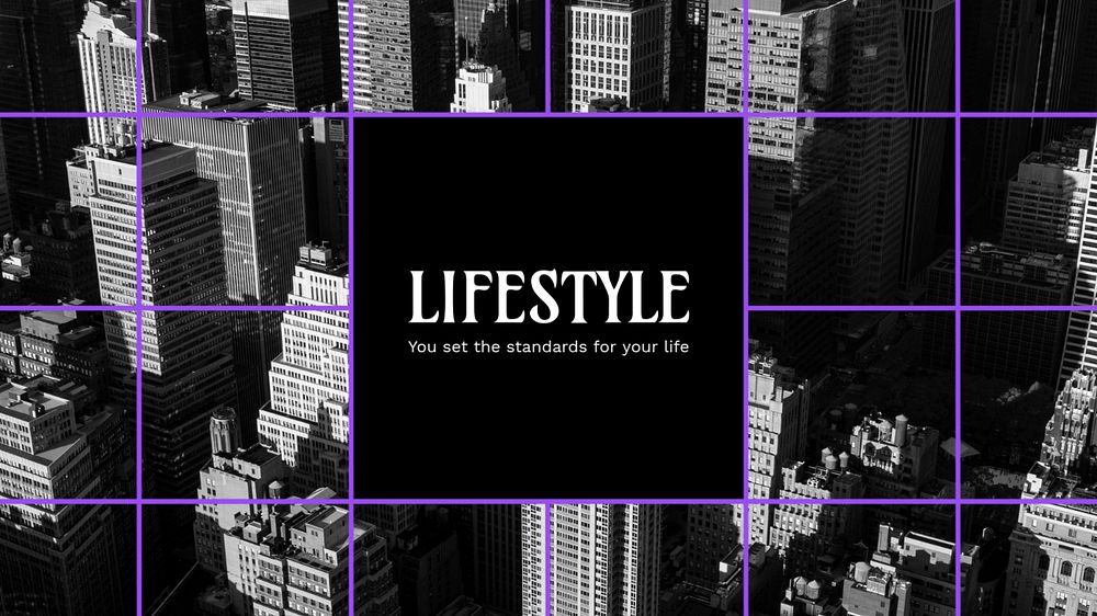 Urban lifestyle presentation template, monochrome editable design