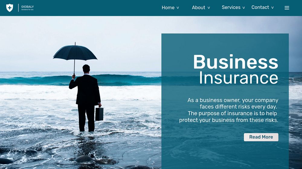 Business insurance PowerPoint presentation template, startup plan