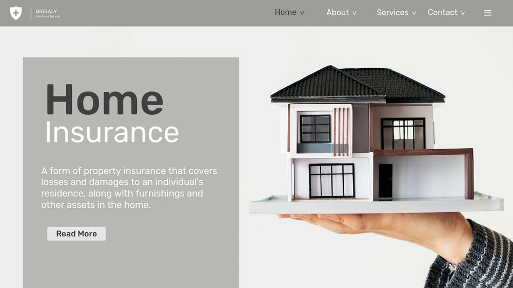 Home insurance PowerPoint presentation template, property protection