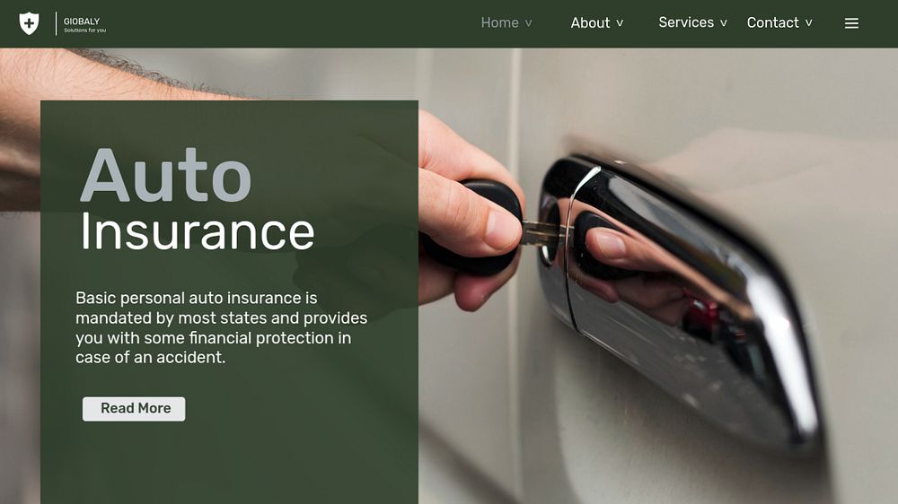 Auto insurance PowerPoint presentation template, safety plan