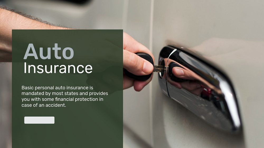 Auto insurance PowerPoint presentation template, safety plan