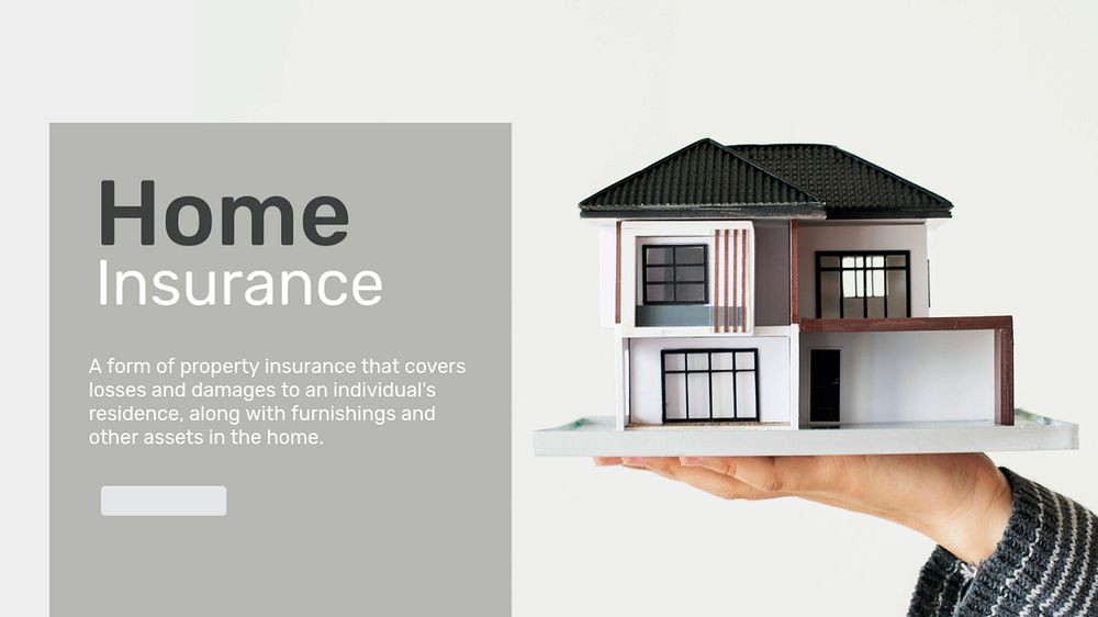 Home insurance PowerPoint presentation template, property protection