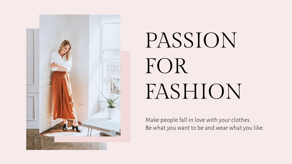 Pink minimal presentation editable template, business branding