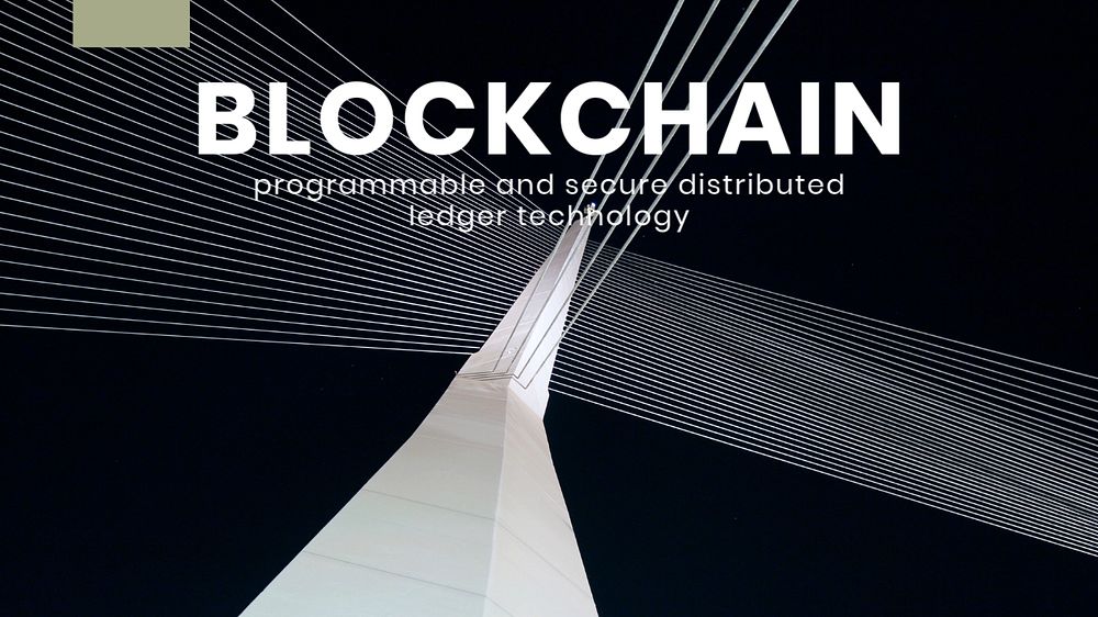 Blockchain business blog banner template