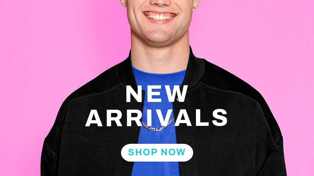 New arrivals blog banner template, fashion, shopping ad