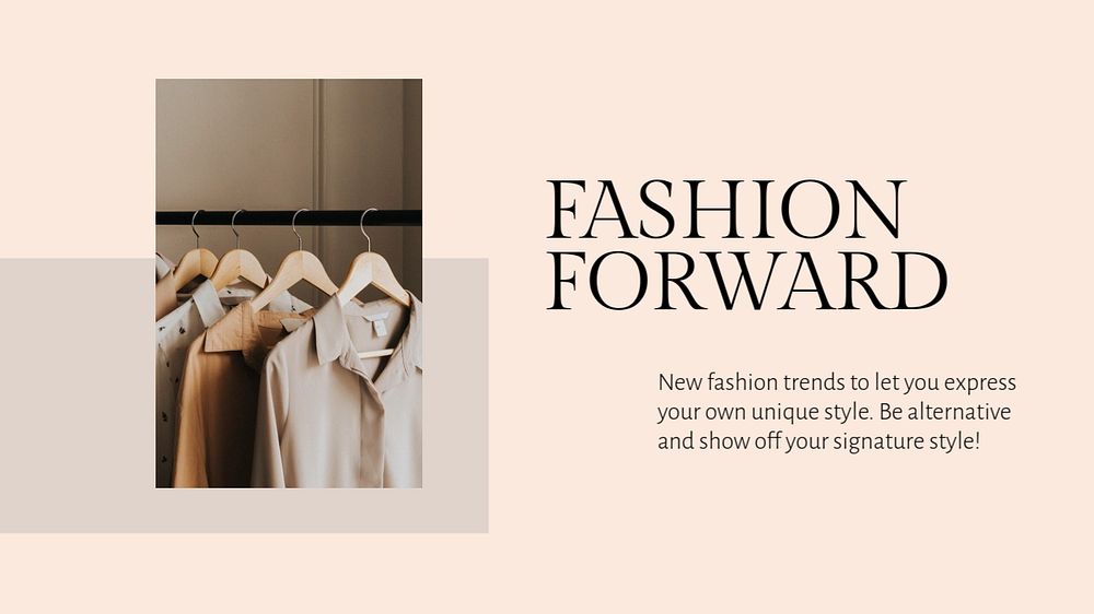 Fashion forward PowerPoint editable template