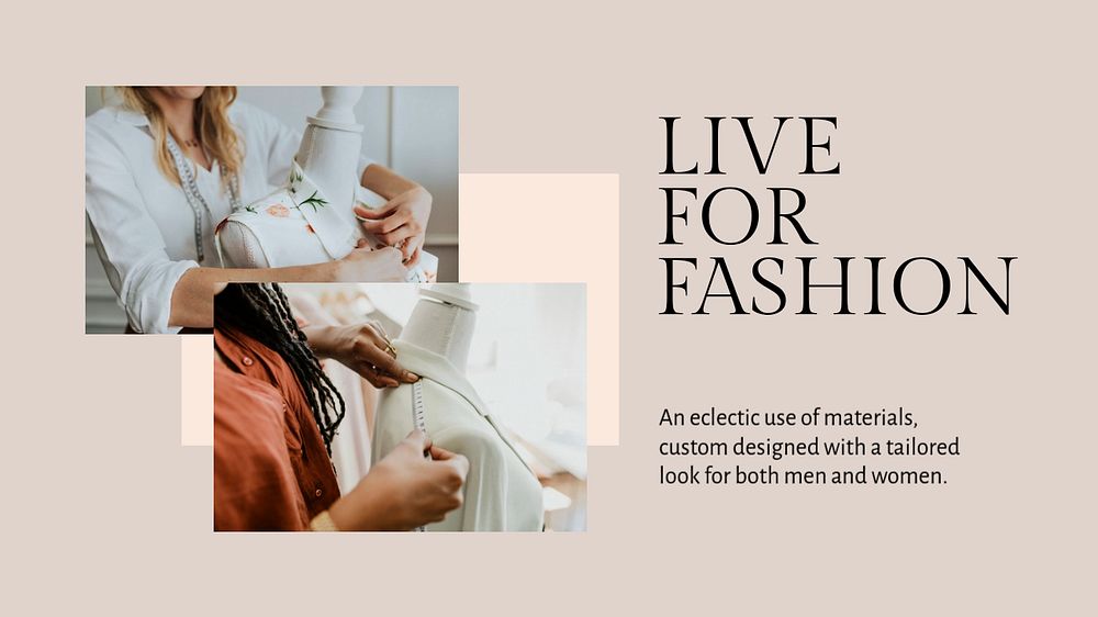 Minimal fashion PowerPoint editable template