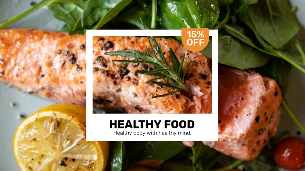 Healthy food blog banner template