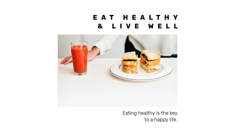 Eating healthy blog banner template