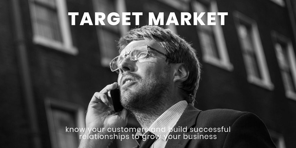 Target market Twitter post template, business branding
