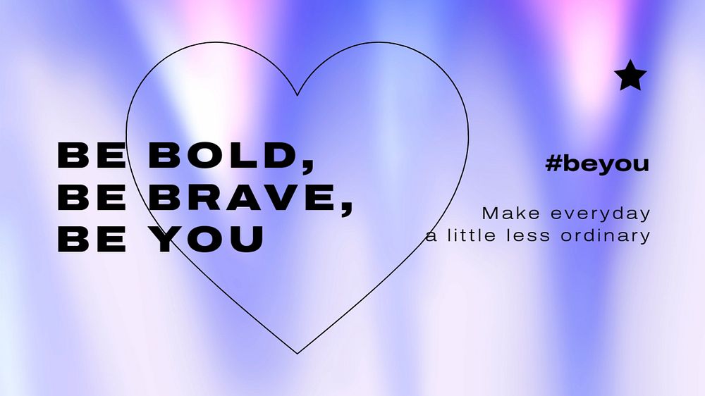 Be yourself ppt presentation template, editable text