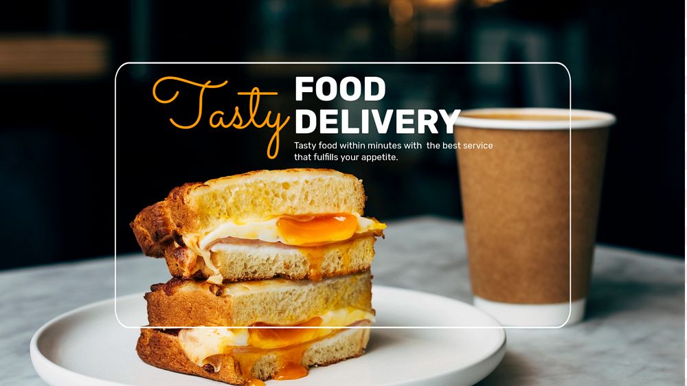 Food delivery  blog banner template