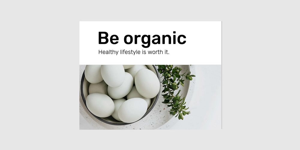 Organic food Twitter ad template, editable design