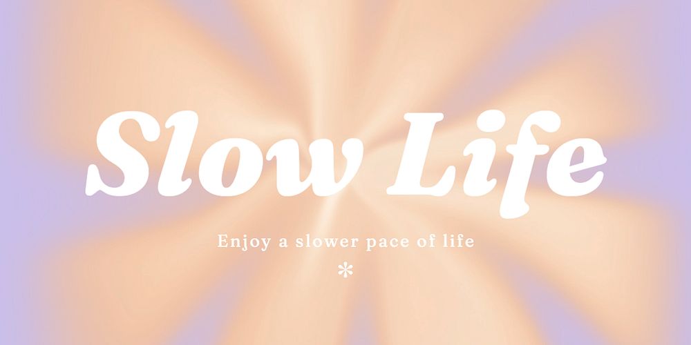 Slow life Twitter ad template, editable quote