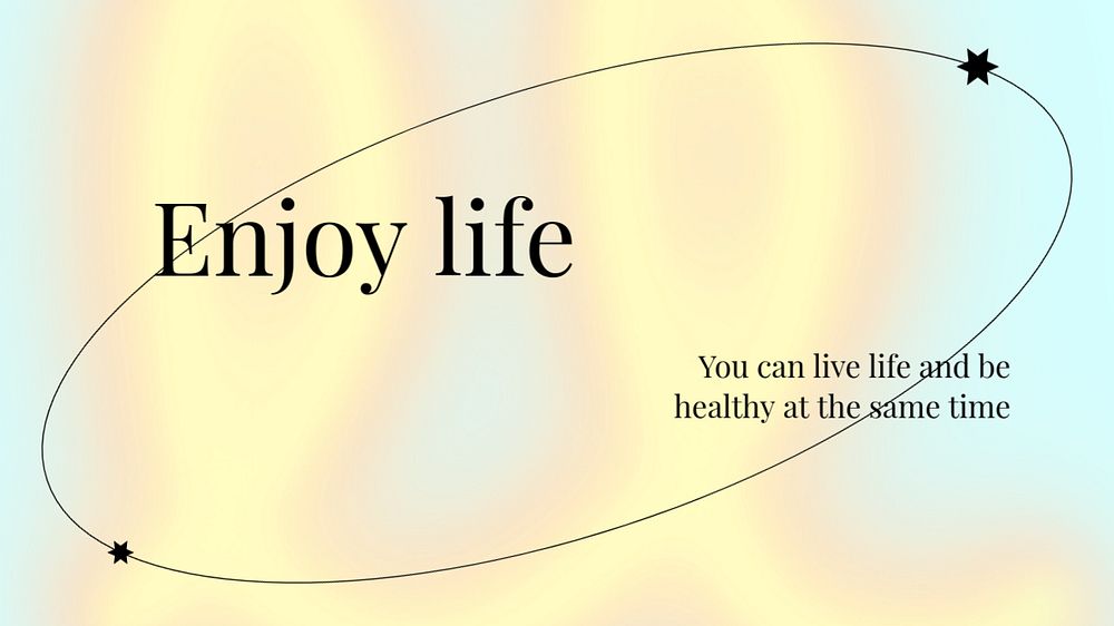 Enjoy life PowerPoint presentation template, motivational quote