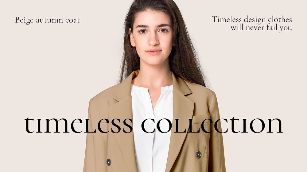 Autumn's fashion blog banner template, editable brown design