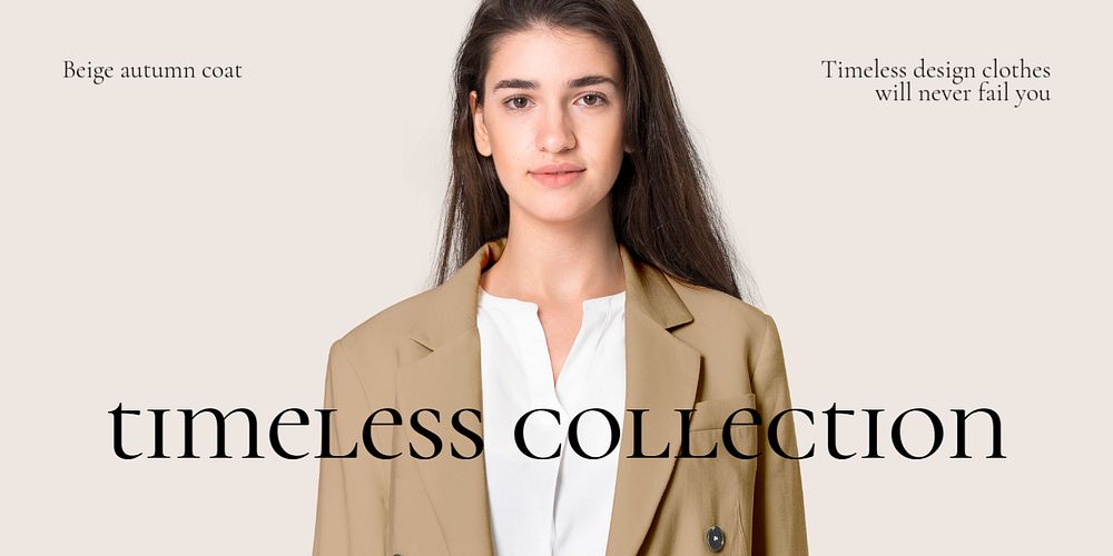 Autumn's fashion Twitter ad template, editable brown design