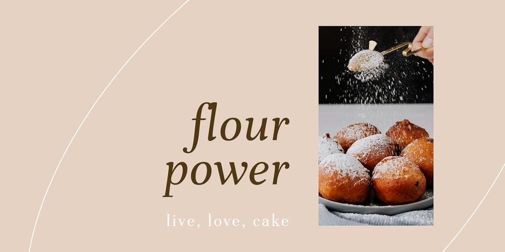 Bakery shop Twitter ad template, editable design