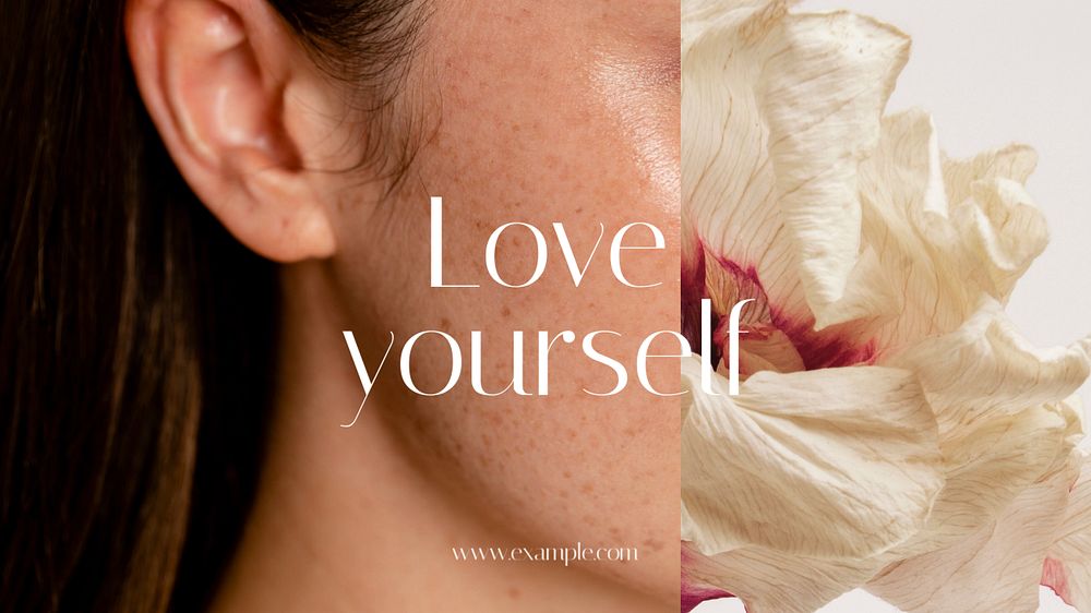 Skincare brand blog banner template, editable text