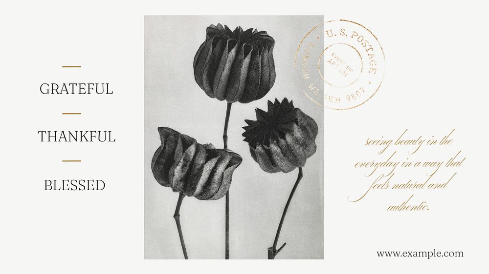 Aesthetic quote blog banner template, editable text