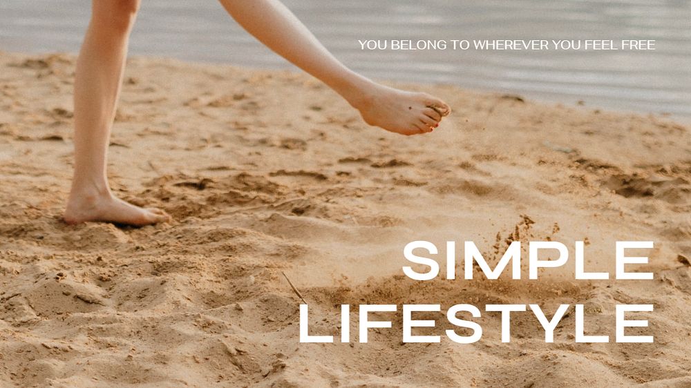 Simple lifestyle blog banner template, editable beige design