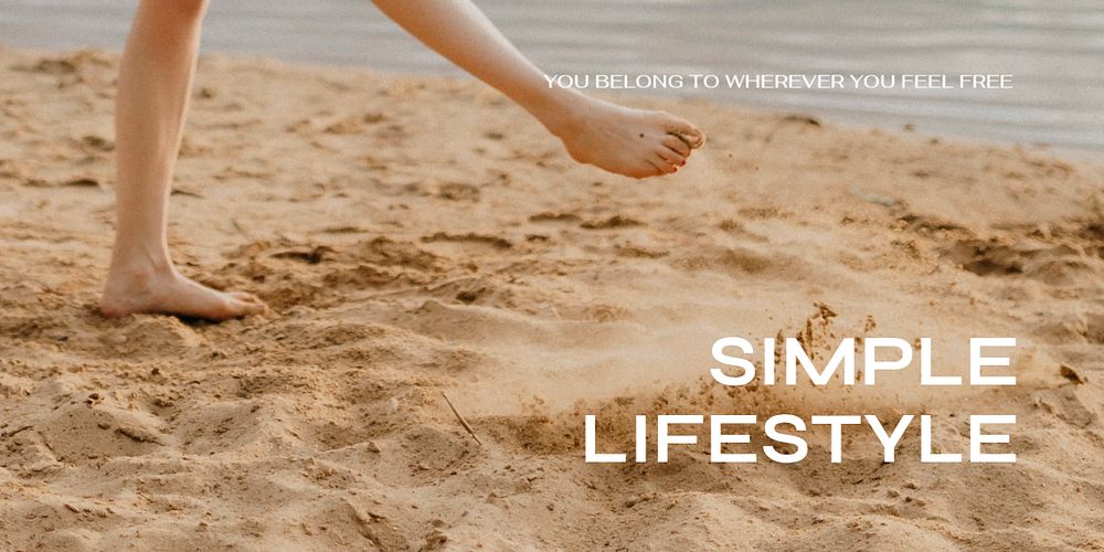 Simple lifestyle Twitter ad template, editable brown design