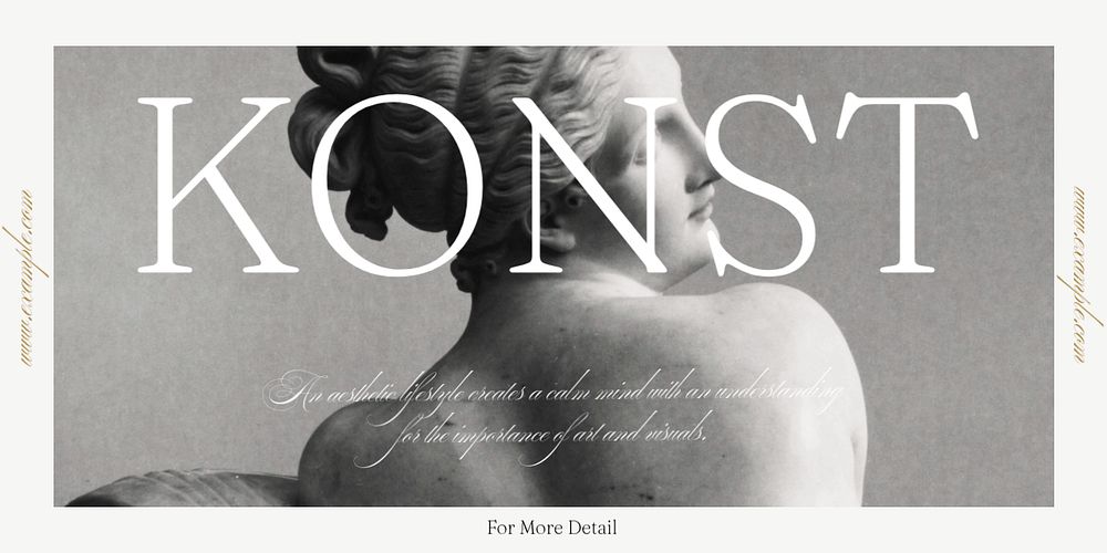 Museum aesthetic  twitter ad template, editable design