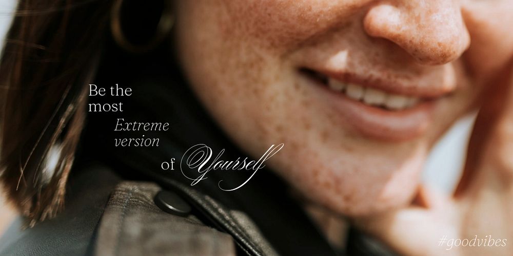 Self-love quote  twitter ad template, editable design