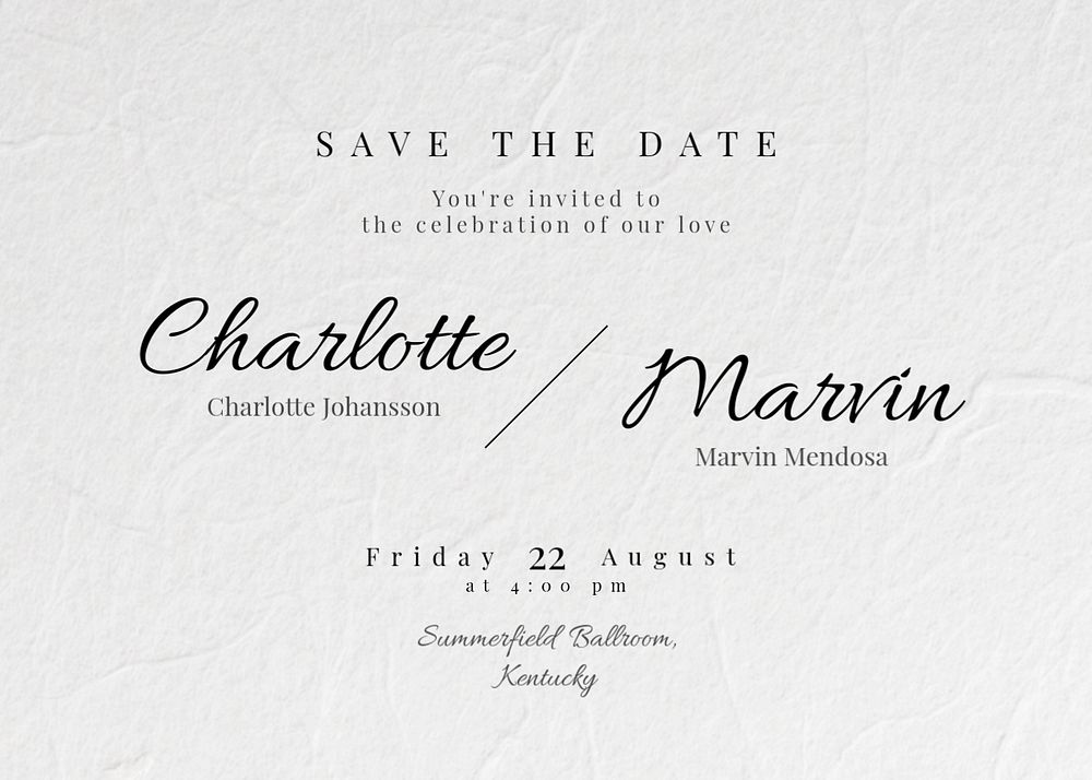 Wedding RSVP invitation card template, editable design