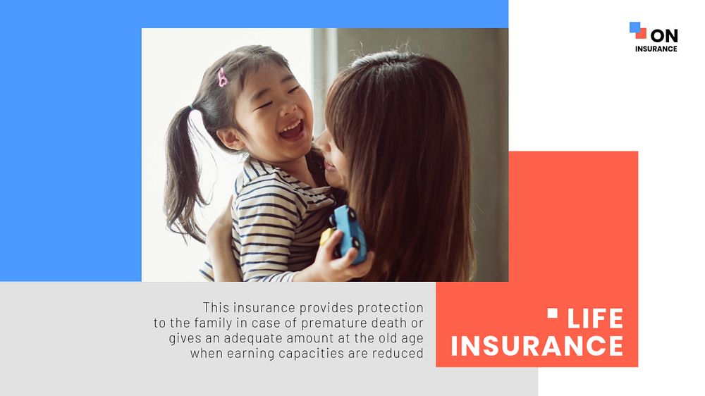 Life insurance blog banner template, editable design