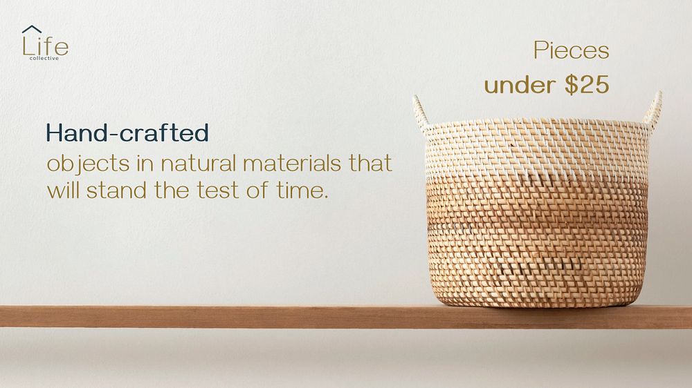 Sustainable product blog banner template, editable design