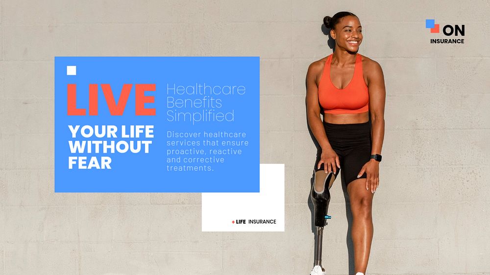Life insurance blog banner template, editable design
