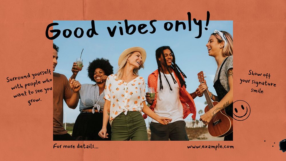 Teen lifestyle  blog banner template, editable text