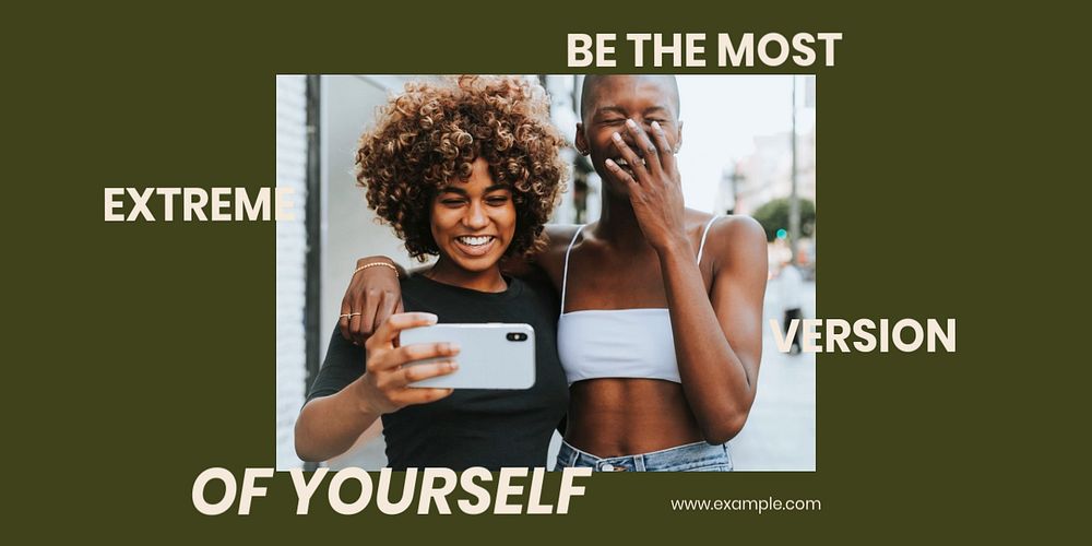 Teen lifestyle twitter ad template, editable design