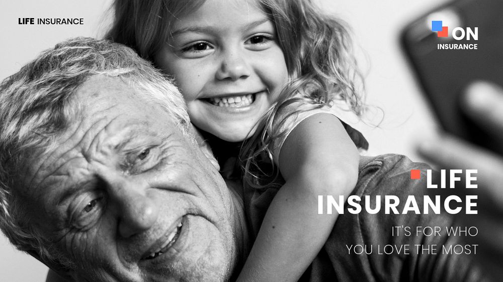 Life insurance presentation template, editable design