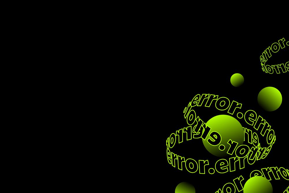 Black retro background, neon green border