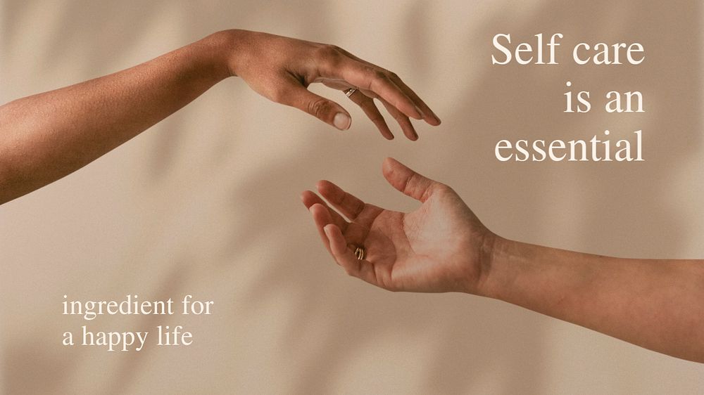 Self-care aesthetic blog banner template