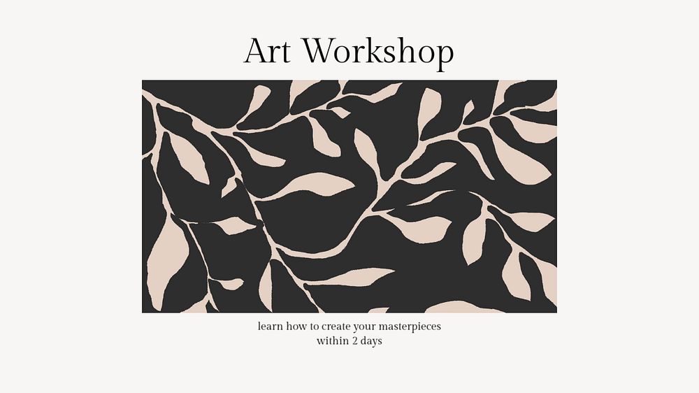 Art workshop blog banner template