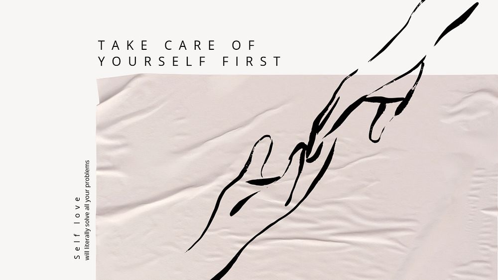 Self-care aesthetic blog banner template