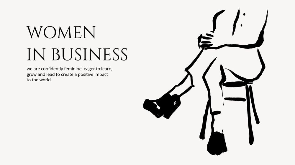 Women in business banner template