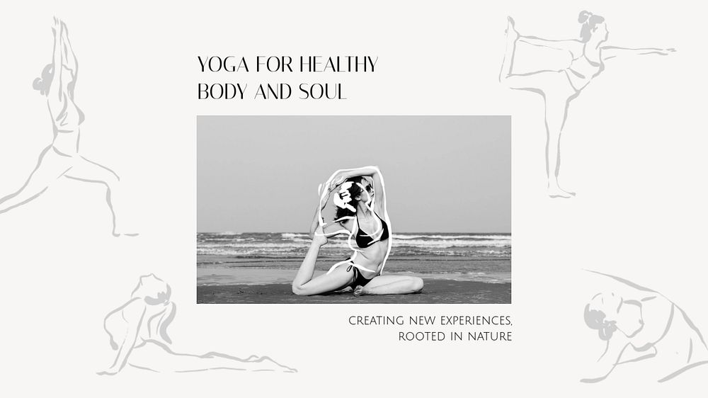 Yoga aesthetic YouTube thumbnail template