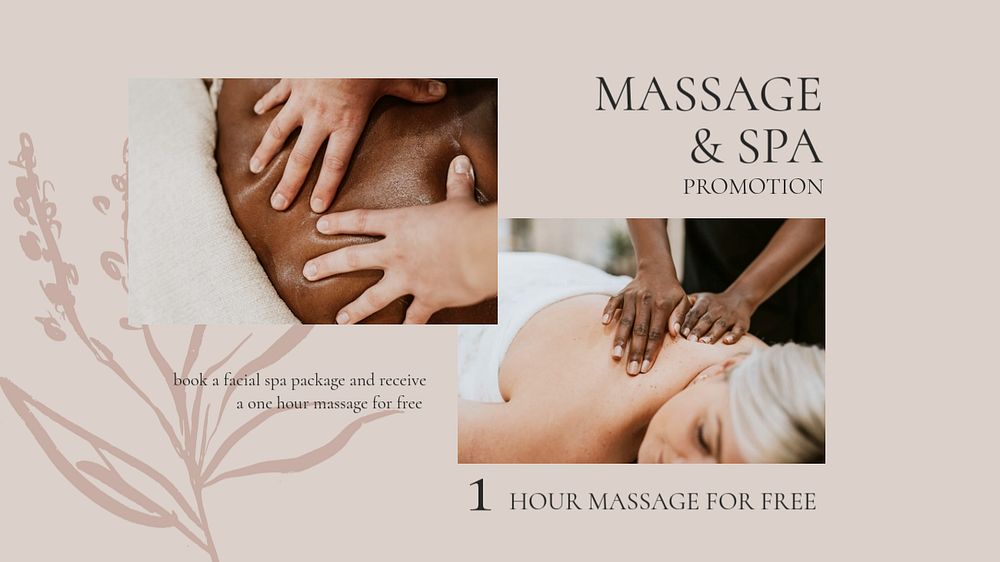 Massage spa YouTube thumbnail template