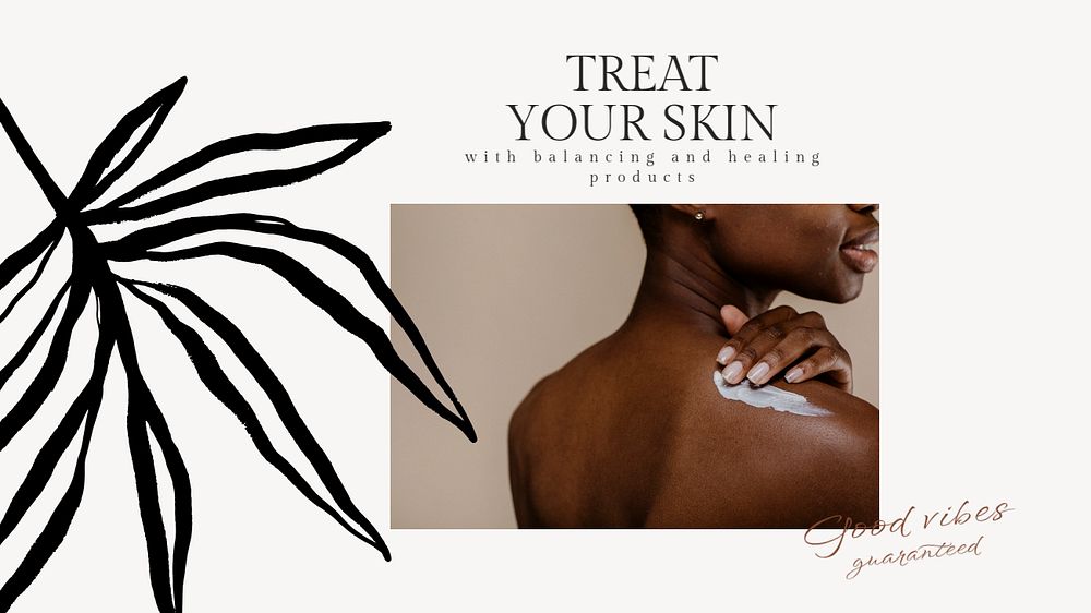 Beauty skin YouTube thumbnail template