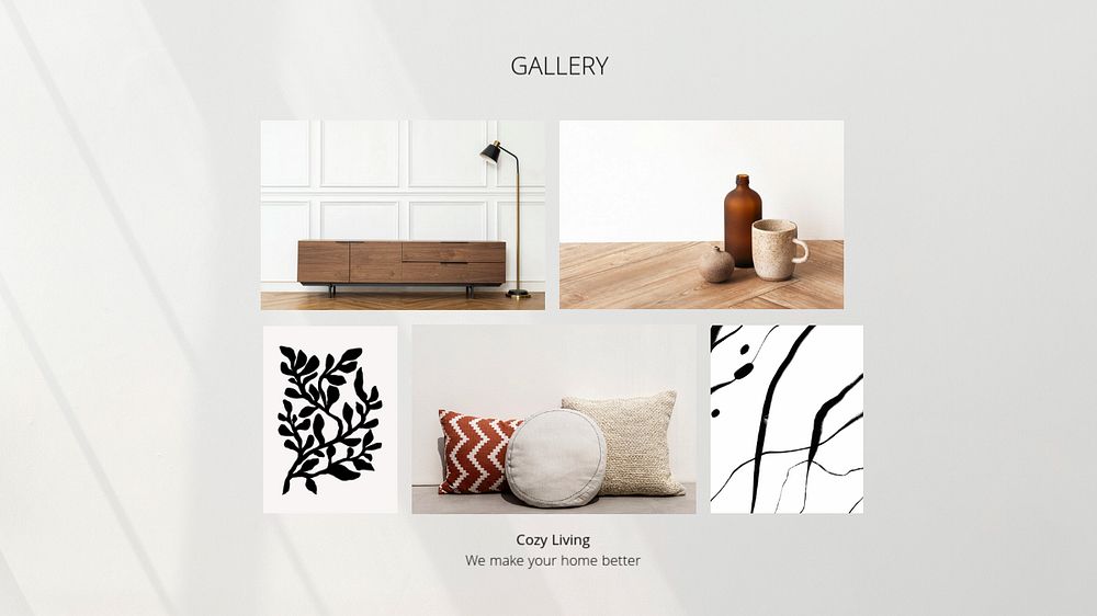 Interior design blog banner template