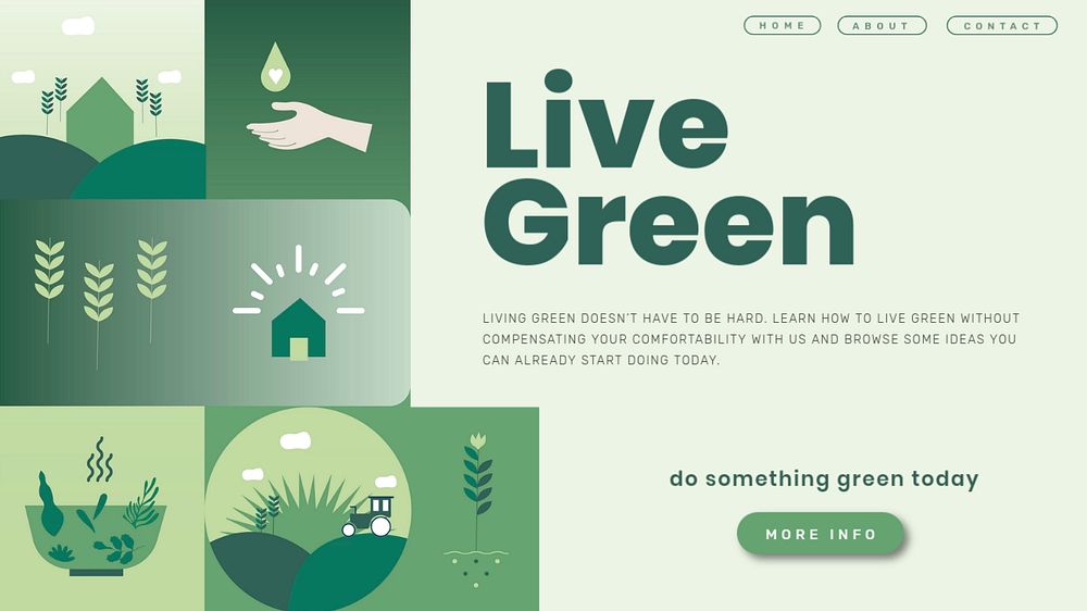 Environment blog banner template, editable design