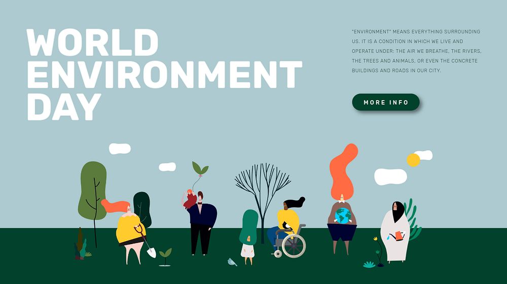 Environment blog banner template, editable design