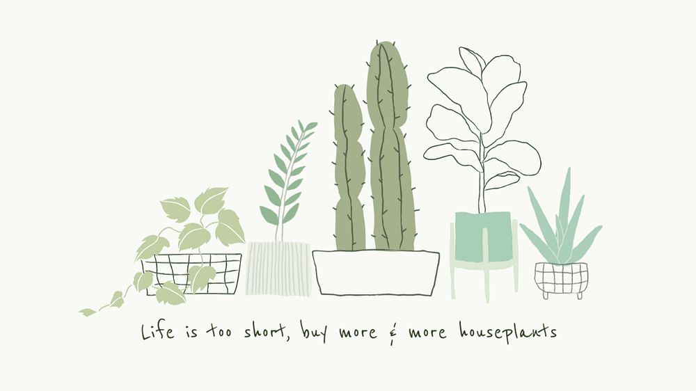 Plant quote blog banner template, editable design