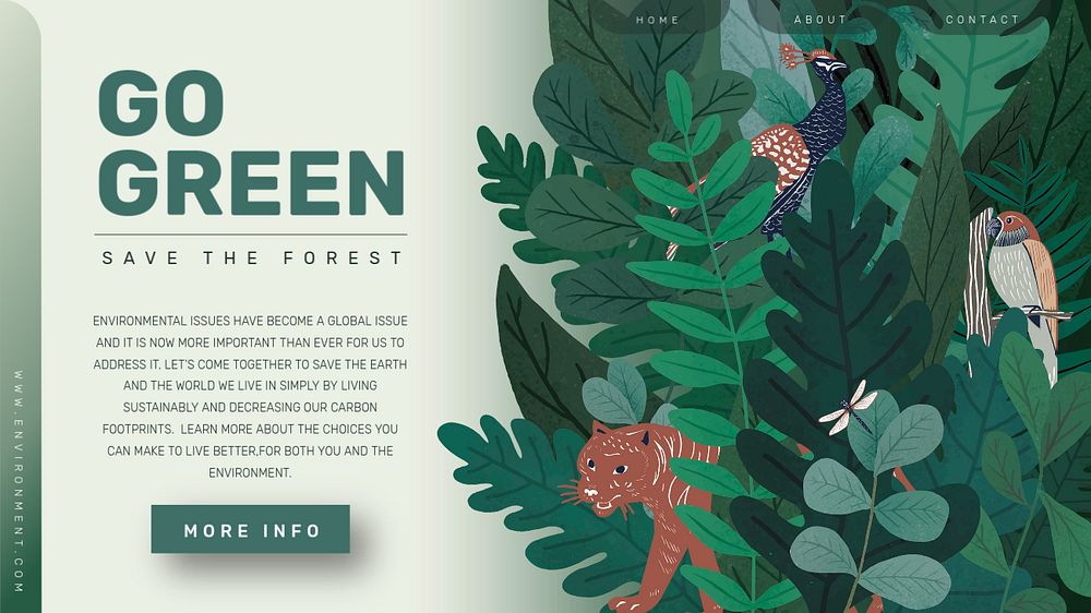 Environment blog banner template, editable design