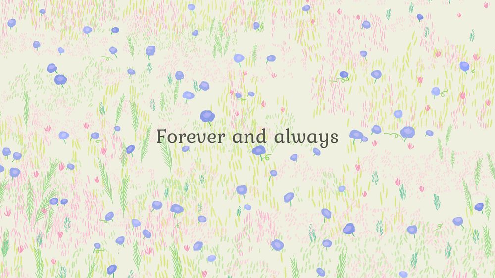 Love quote blog banner template, floral editable design