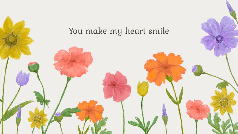 Love quote blog banner template, floral editable design